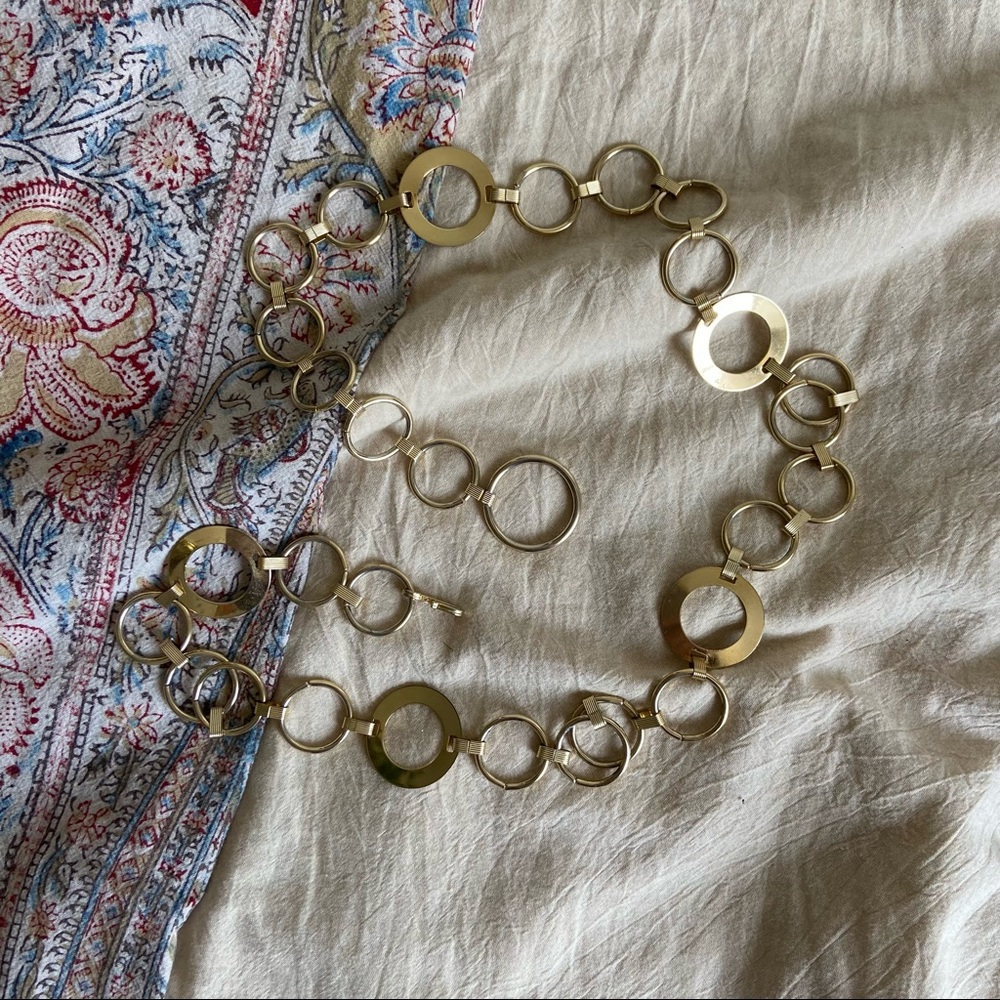 Gold chain belt